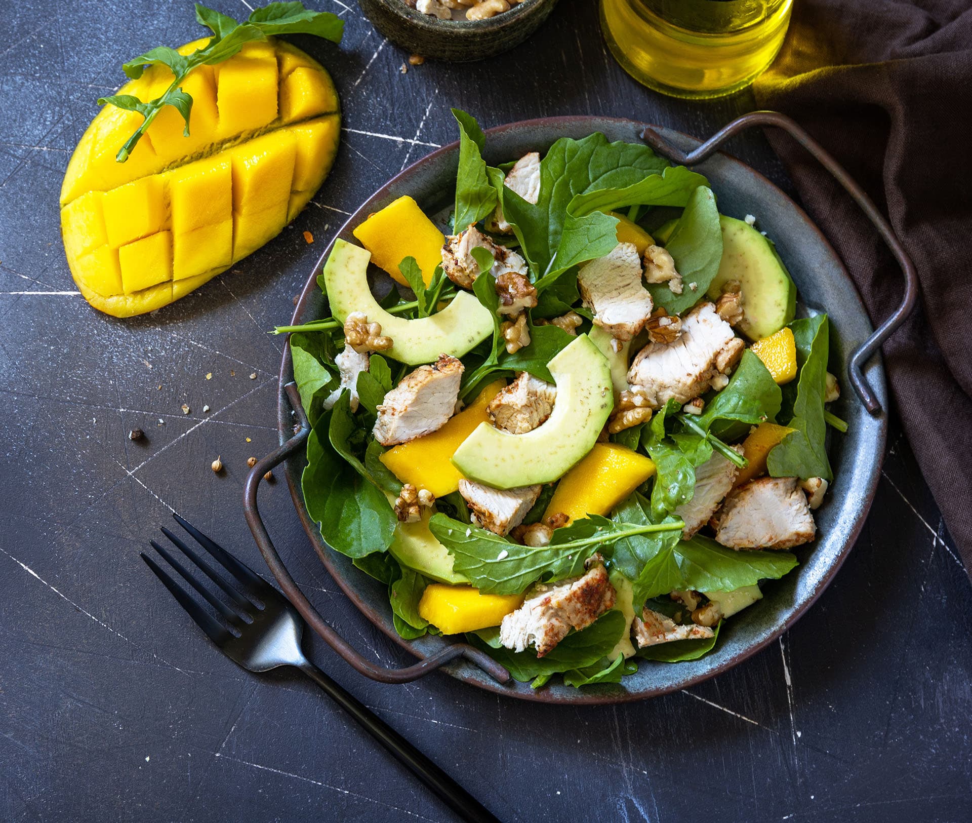 Mango-Avocado-Salat mit Hähnchen